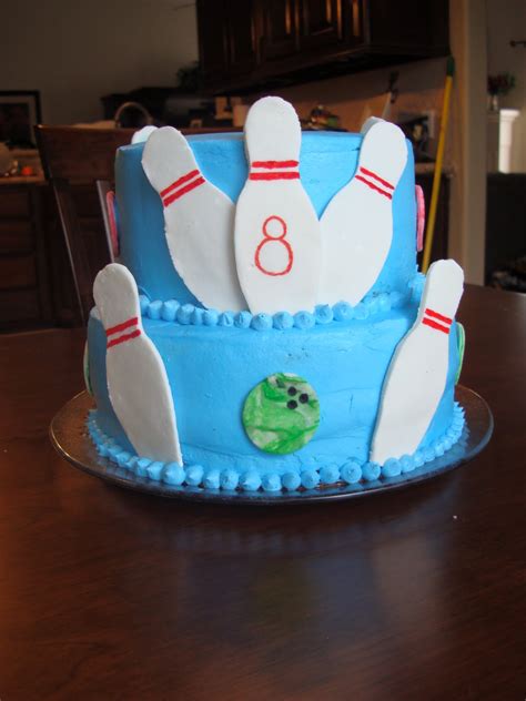 I saw that going differently in my mind...: Bowling birthday cake