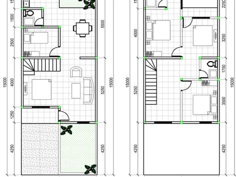 Download Denah Rumah 2 Lantai Ukuran 6x12 M 2d Dan 3d Dwg Autocad | Porn Sex Picture