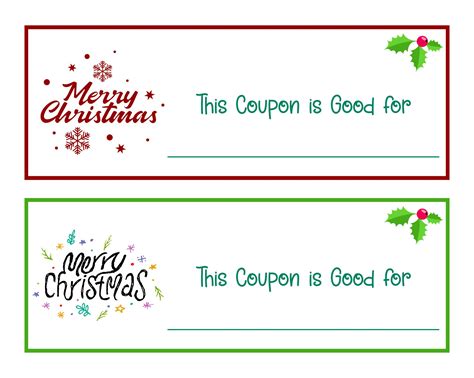 Christmas Voucher Templates - 10 Free PDF Printables | Printablee