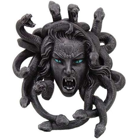 Medusa Head Greek Gorgon Plaque in Stone Finish - Greek Mythology