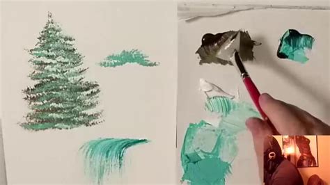 Best Fan Brushes for Acrylic Painting Bob Ross style trees and waterfalls - YouTube