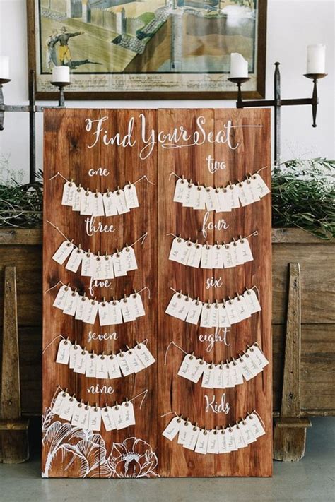 diy rustic wood wedding seating chart ideas - EmmaLovesWeddings