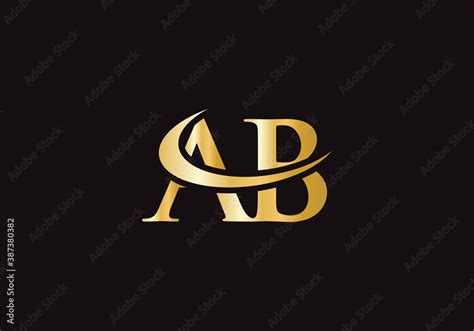 AB logo design purple swoosh. vector AB logo for business and company ...