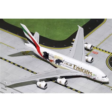 Gemini Jets 1-400 GJ1668 Emirates Airbus A380-800 Wildlife No.2 1-400 Model Airplane - Walmart.com