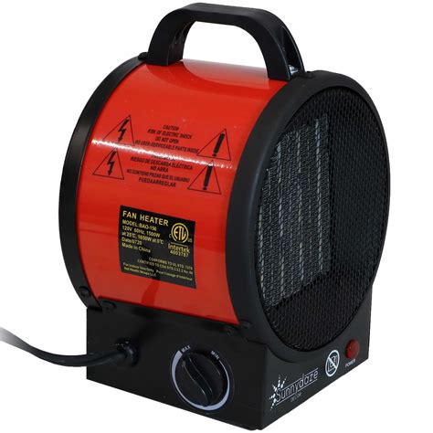 Sunnydaze Portable Ceramic Electric Space Heater - Indoor Use for Home and Office - Small ...