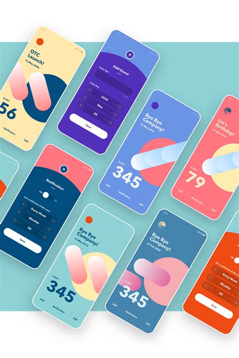 The Dday, countdown app on Behance