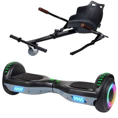 Bluetooth Hoverboard with Hoverboard Seat Attachment Go Kart Electric ...