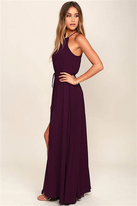 Essence of Style Plum Purple Maxi Dress | Maxi dress, Purple maxi dress, Plum bridesmaid dresses