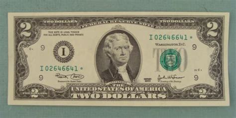 2003 $2 Star Note Two Dollar Bill I Mint Minneapolis CU