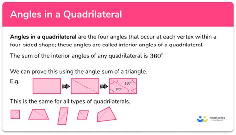 Angles In A Quadrilateral - GCSE Maths - Steps & Examples