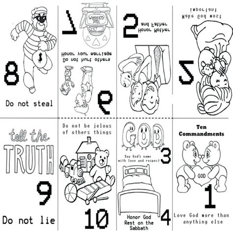 Printable Ten Commandments Coloring Pages