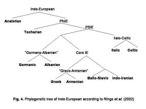 Proto Indo European Language Chart