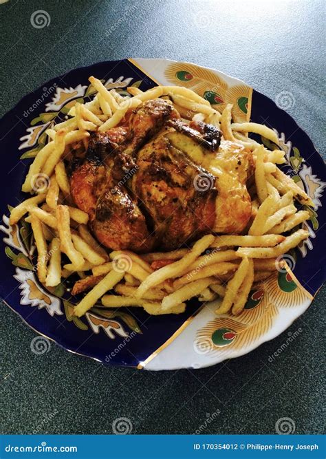 Chicken and fries stock photo. Image of plate, chicken - 170354012