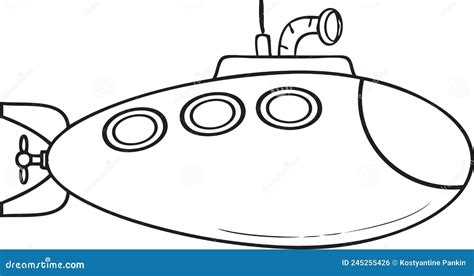 Submarine for Deep-sea Research Stock Vector - Illustration of move ...