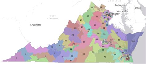 Map Of Virginia House Of Delegates Districts | Draw A Topographic Map