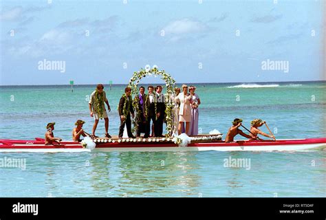 Honolulu, Hawaii, 20th July, 1999 First day of filming "BayWatch Hawaii. Background extras on ...