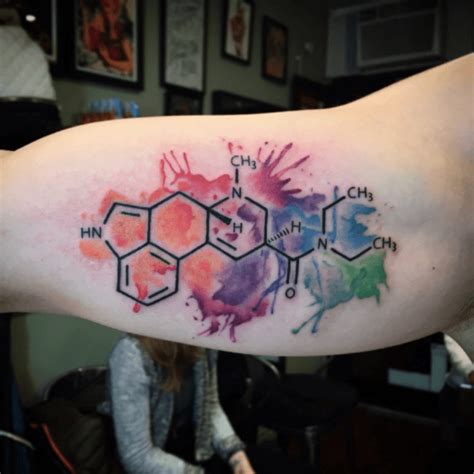 lsd chemical structure tattoo - digitalarttutorialstepbystepfood