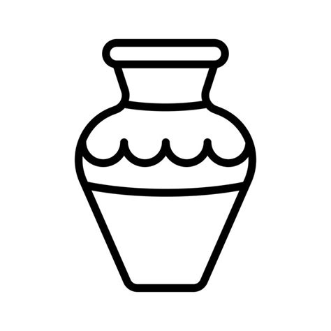 Premium Vector | Ceramic vase icon vector on trendy design