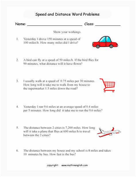 50 Speed Time And Distance Worksheet