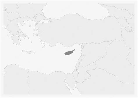 Premium Vector | Map of europe with highlighted cyprus map