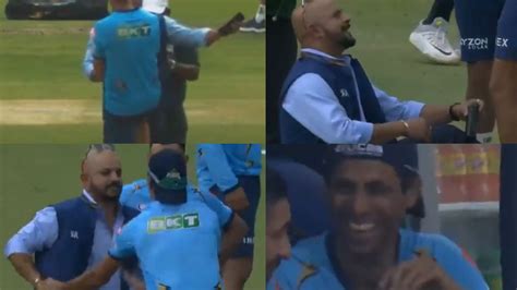 IPL 2023: WATCH- Ashish Nehra hits Murali Kartik in the ‘unmentionables’; left in splits as ...