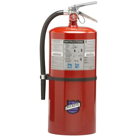 Buckeye 30 lb. Purple K Dry Chemical Fire Extinguisher with Brass Valve and Wall Mount ...