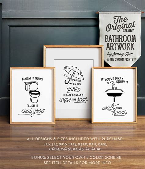 Funny Bathroom Art PRINTABLE Art Bathroom Wall Decor If You - Etsy