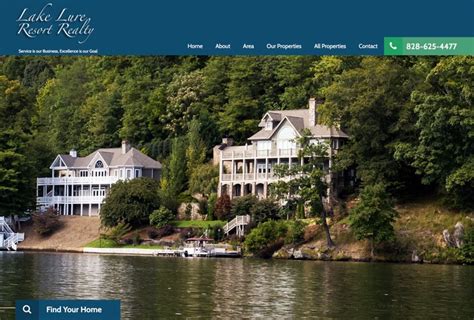 Lake Lure Resort Realty Website - Lab548