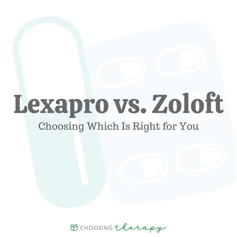 What to Look at When Considering Zoloft vs. Lexapro