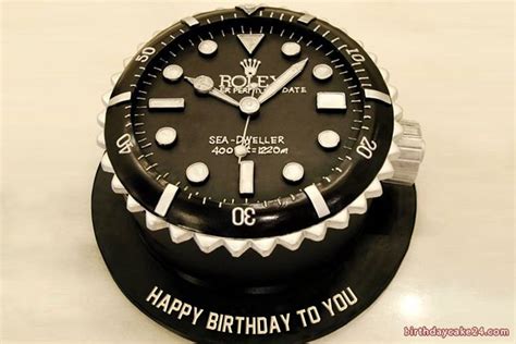 Rolex Watch Birthday Cake For Men With Name