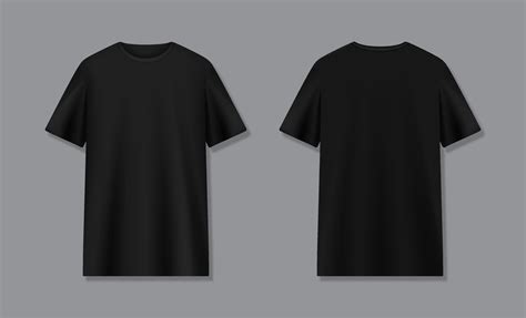 3D Black T-shirt Front and Back Mockup 22680000 Vector Art at Vecteezy