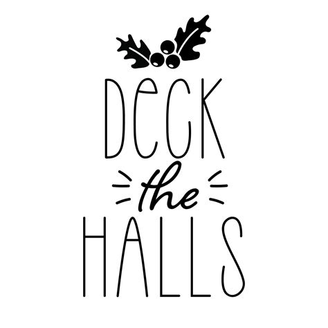 Deck the halls Christmas Digital Download PDF SVG | Etsy