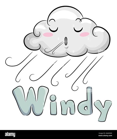 Windy cloud cartoon hi-res stock photography and images - Alamy