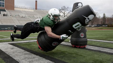 Mobile tackling dummies make Dartmouth head-smart team