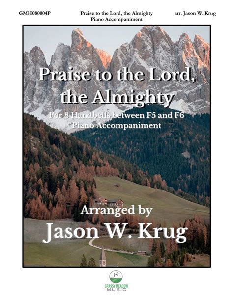 Praise to the Lord, the Almighty - Piano Accompaniment to 8 Bell version (digital download)