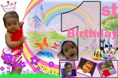 Tarpaulin Layout Gallery: First Birthday Princess Themed Tarpaulin Layout