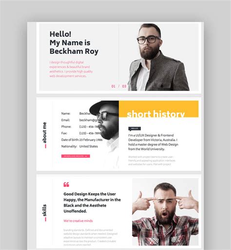 Best HTML Resume Templates for Personal Profile CV Websites