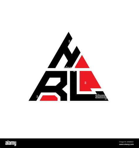 HRL triangle letter logo design with triangle shape. HRL triangle logo ...