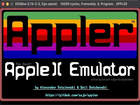 Installation and Setup | Appler - The Apple II Emulator for MS-DOS ...