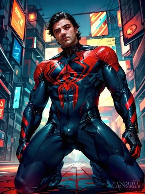 Oscar Isaac as Miguel O'Hara fan art from Facebook group Marvel Posters, Marvel Dc Comics ...