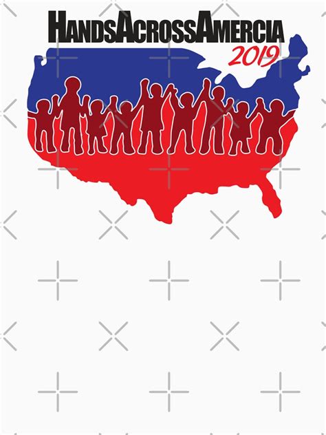 "Hands Across America 2019" T-shirt by ericlugoart | Redbubble