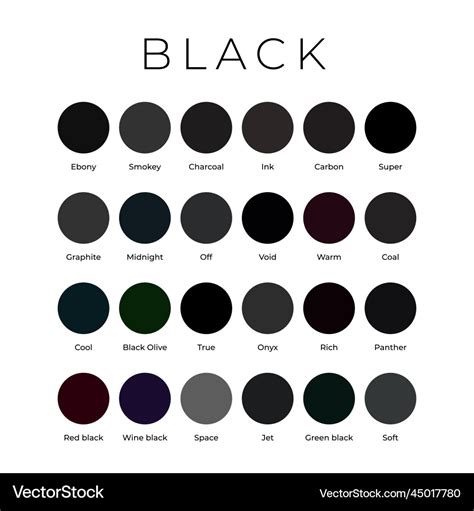 99 Shades Of Black Color With Names, HEX, RGB, CMYK (2023), 57% OFF