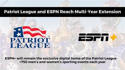 ESPN+ and Patriot League Reach Multi-Year Extension - LaughingPlace.com