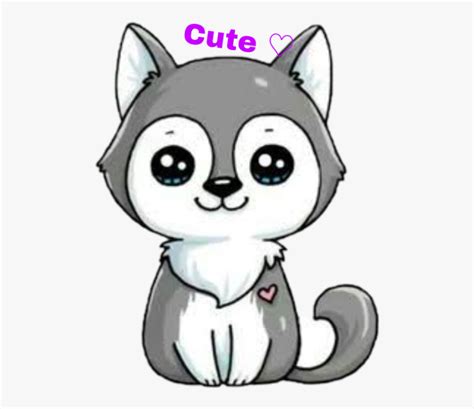 #lobos🐺 - Kawaii Cute Wolf Drawings , Free Transparent Clipart - ClipartKey