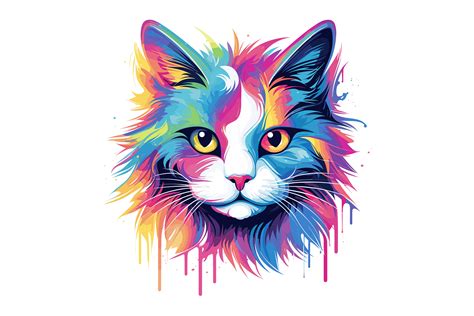 Rainbow Cat Clipart Graphic by Illustrately · Creative Fabrica