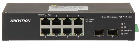 SWITCH POE DS-3T0510HP-E/HS 8-PORT SFP Hikvision - PoE Switches with 8 ...