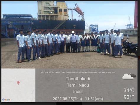 Port Visit to VOC Port, Tuticorin – SLCS – Subbalakshmi Lakshmipathy College of Science