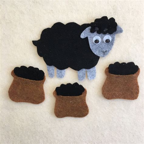 Baa Baa Black Sheep Pattern to Make Felt Pieces for a Felt | Etsy