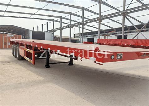 Sales High Quality Shipping Container Flatbed Trailer Dimensions Factory