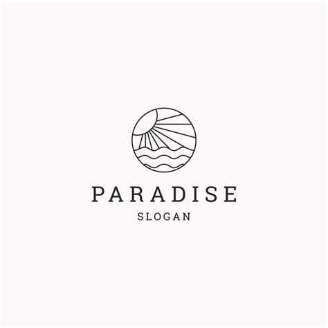 Paradise logo icon flat design template 13645338 Vector Art at Vecteezy